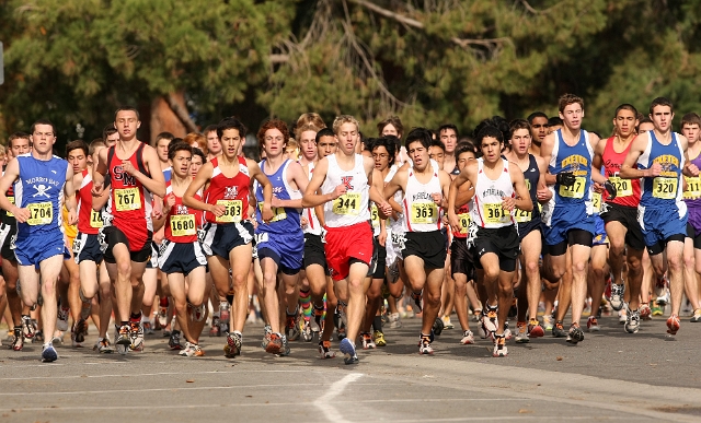 2009 CIF XC Boys D4-005.JPG - 2009 California CIF Cross Country Championships, Woodward Park, Fresno, California